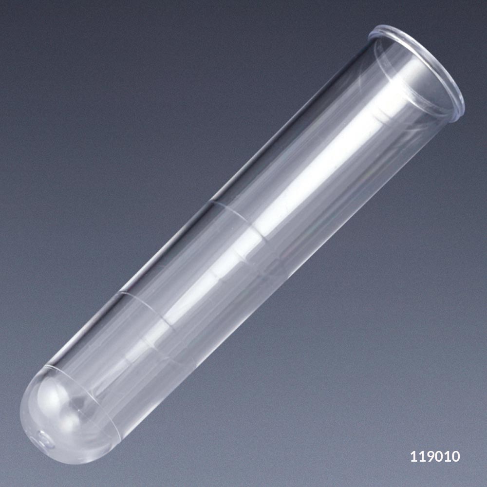 Globe Scientific 119010 Test Tube 16 x 75mm (8mL) PS with Rim