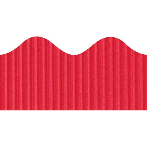 Bordette PAC37034 Pacon Bordette Scalloped Decorative Border - Rectangle With Scalloped Trim - Pin-Up - Fadeless - 2.25" Width X 600" Length - Dark Red - Paper - 1 / Roll