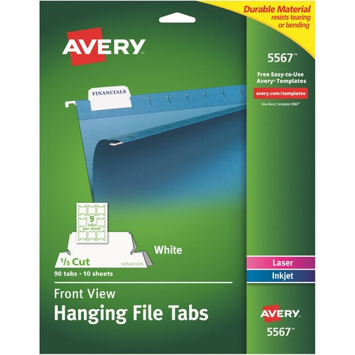 Avery® AVE5567 Avery® Print/Write On Hanging File Tabs