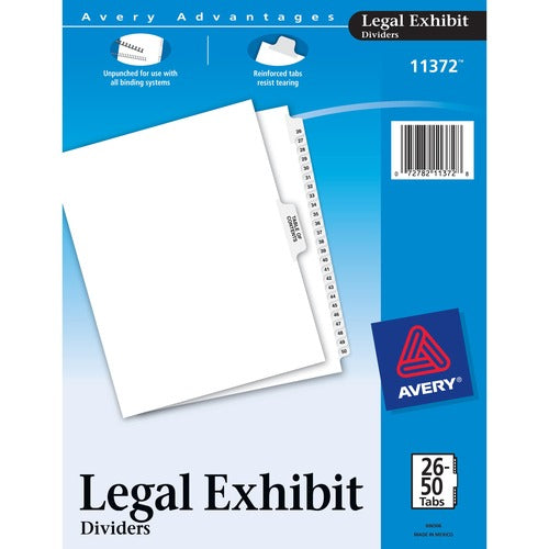 Avery® AVE11372 Avery® Premium Collated Legal Exhibit Dividers with Table of Contents Tab - Style