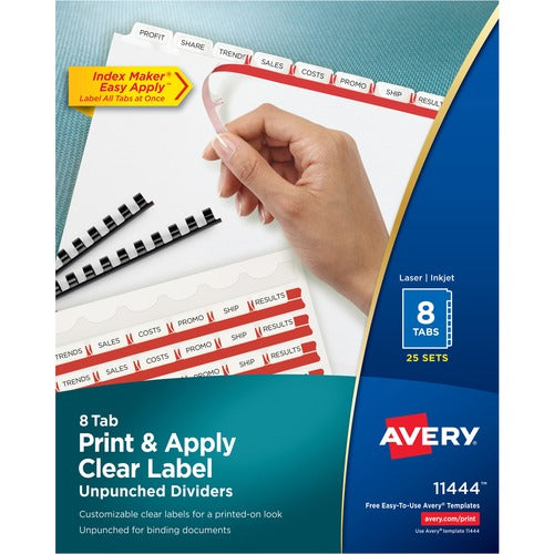 Avery® AVE11444 Avery® Print & Apply Label Unpunched Dividers - Index Maker Easy Apply Label Strip