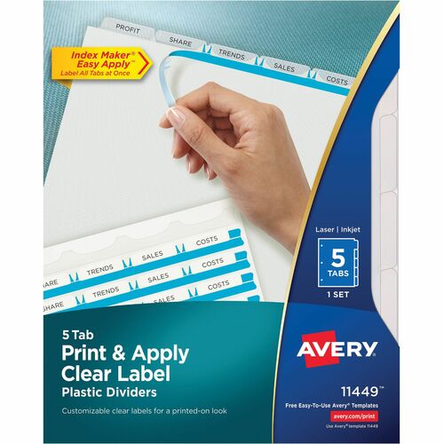 Avery® AVE11449 Avery® Index Maker Clear Label Dividers