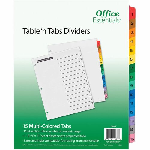 Avery® AVE11675 Avery® Office Essentials Table 'n Tabs Dividers
