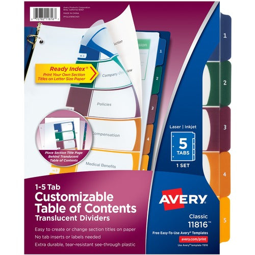 Avery® AVE11816 Avery® Ready Index Customizable TOC Binder Dividers