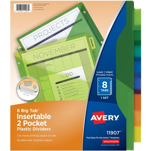 Avery® AVE11907 Big Tab Insertable 2-Pocket Dividers