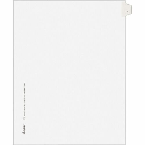 Avery® AVE11911 Avery® Individual Legal Exhibit Dividers - Style - Unpunched