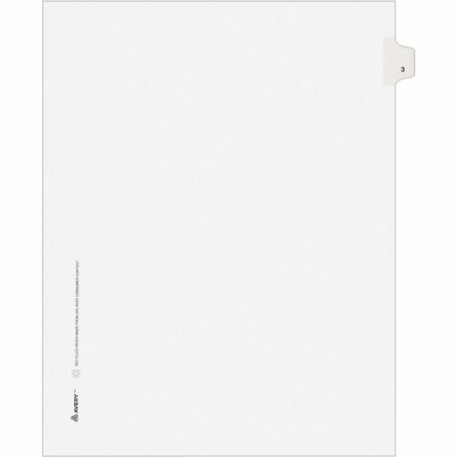 Avery® AVE11913 Avery® Individual Legal Exhibit Dividers - Style - Unpunched