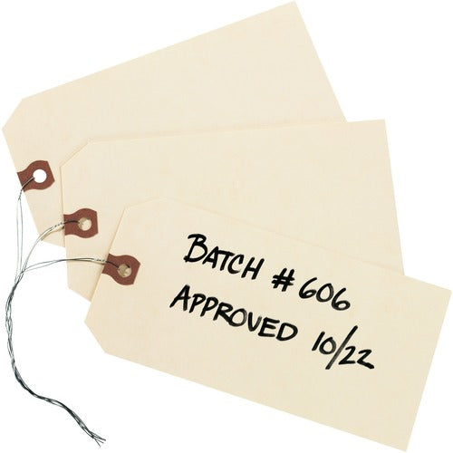 Avery® AVE12608 Avery® Shipping Tags with Wire, 11.5 pt. Stock, 6-1/4" x 3-1/8" , 1,000 Manila Hang Tags
