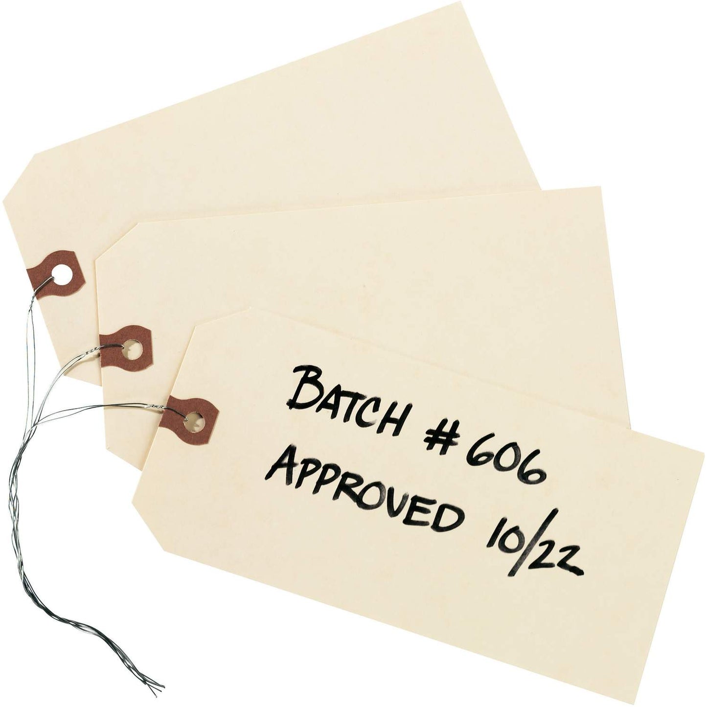 Avery® AVE12608 Avery® Shipping Tags with Wire, 11.5 pt. Stock, 6-1/4" x 3-1/8" , 1,000 Manila Hang Tags