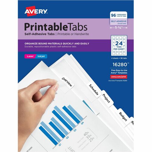 Avery® AVE16280 Avery® Printable Repositionable Tabs