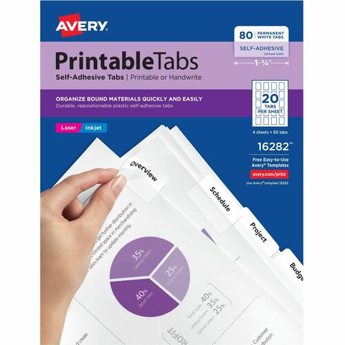 Avery® AVE16282 Avery® Printable Repositionable Tabs