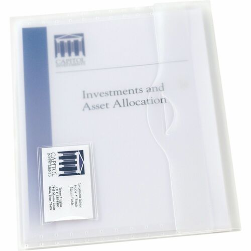 The Mighty Badge® by Avery® AVE72278 Translucent Document Wallet - Letter - 8 1/2" X 11" Sheet Size - 50 Sheet Capacity - Front Pocket(S) - Poly - Clear - 12 / Box