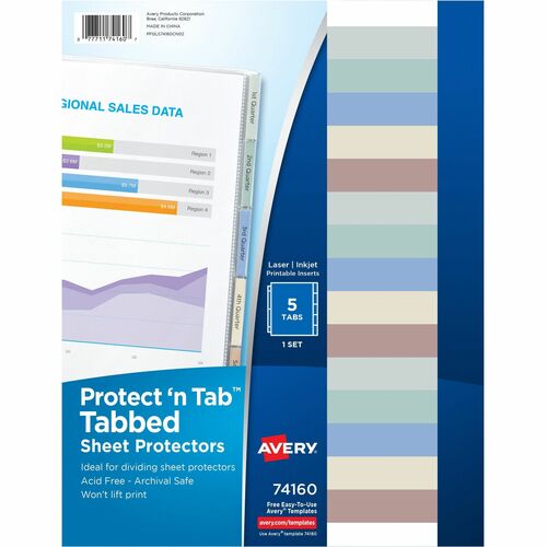 Avery® AVE74160 Avery® Tabbed Sheet Protectors
