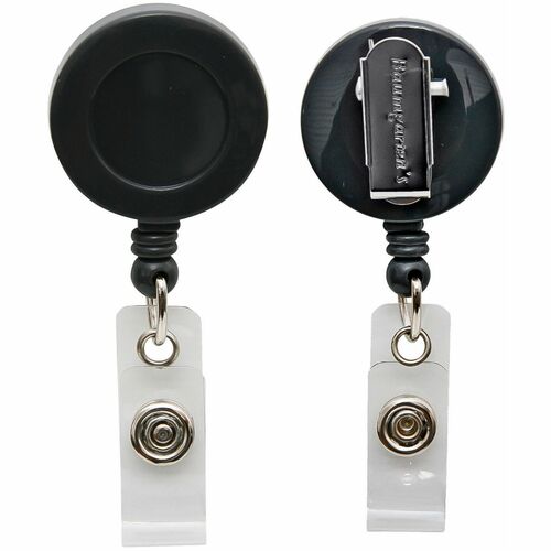 SICURIX BAU68844 Card Reel With Ez Clip - Plastic - 1 Each - Black