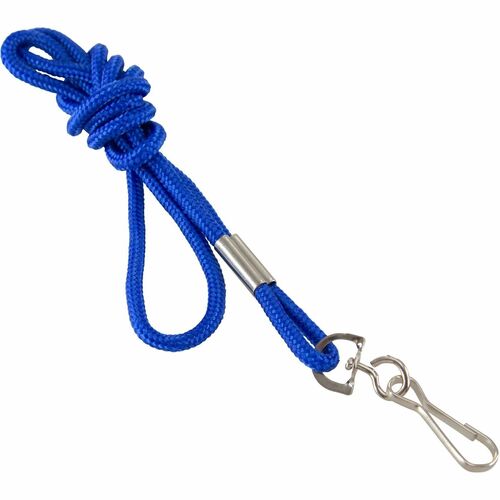 SICURIX BAU68903 Standard Cord Lanyard - 34" Length - Blue - Nylon