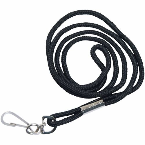 SICURIX BAU68939 Round Lanyard - 36" Length - Black - Nylon