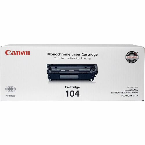 Canon CNMCARTRIDGE104 Original Laser Toner Cartridge - Black - 1 Each