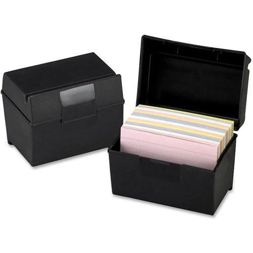 Oxford OXF01461 Plastic Index Card Boxes with Lids