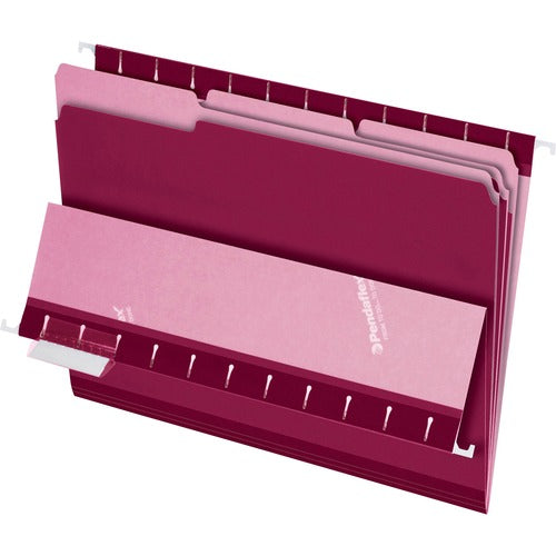 Pendaflex PFX421013BUR 1/3 Tab Cut Letter Recycled Top Tab File Folder