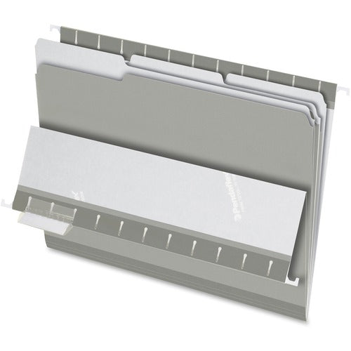 Pendaflex PFX421013GRA 1/3 Tab Cut Letter Recycled Top Tab File Folder