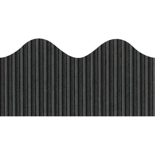 Bordette PAC37304 Pacon Bordette Scalloped Decorative Border - Rectangle With Scalloped Trim - Pin-Up - Fadeless - 2.25" Width X 600" Length - Black - Paper - 1 / Roll