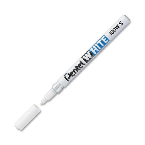 Pentel PEN100WS Felt Tip White Markers