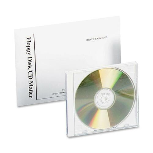 Quality Park QUAE7266 Foam Lined Disk/Cd Mailers - Disc/Diskette - 5.13" Width X 5" Length - Self-Sealing - 25 / Box - White