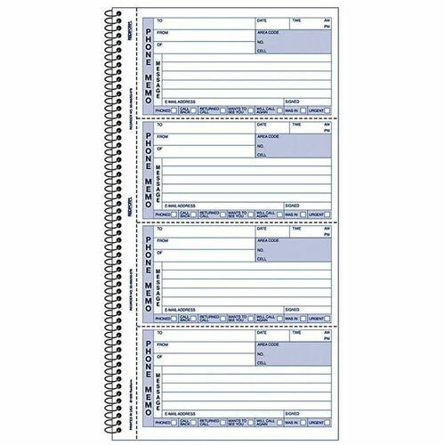 Rediform RED50076 Memo Style Phone Message Book
