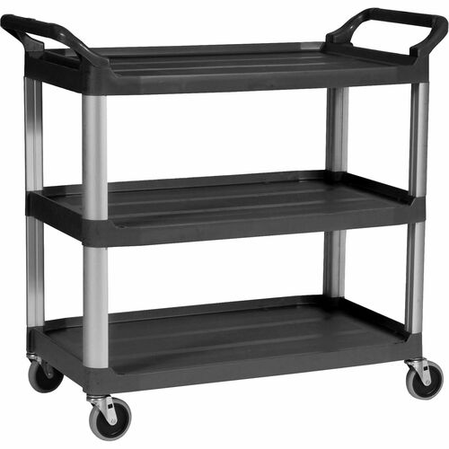 Rubbermaid Commercial RCP409100BK 3-Shelf Mobile Utility Cart