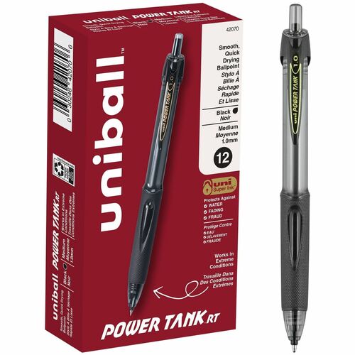 uniball UBC42070 Power Tank Retractable Ballpoint Pens