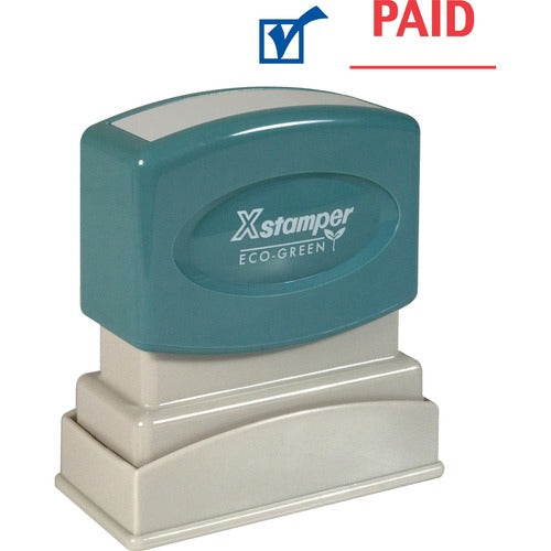 Xstamper XST2024 Red/Blue PAID Title Stamp