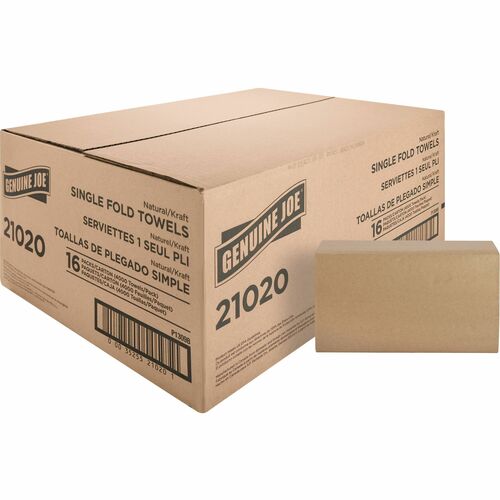 Genuine Joe GJO21020 Single-Fold Value Paper Towels