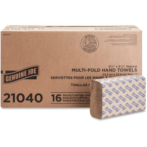 Genuine Joe GJO21040 Multifold Natural Towels