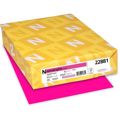 Astrobrights WAU22881 Color Card Stock - Fireball Fuchsia
