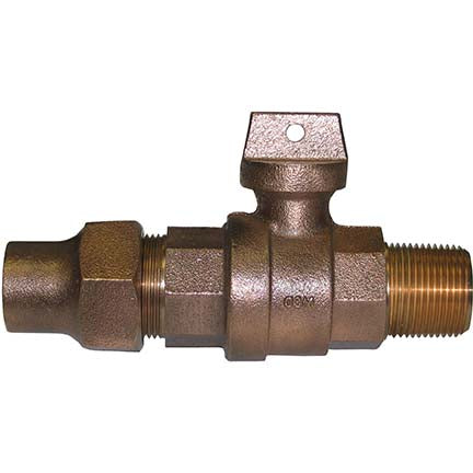 A.Y. McDonald 5149-445 76107C 1 Ball Curb Flare X Mnpt - Nl