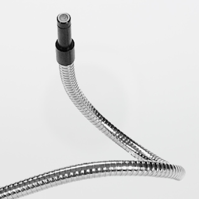 SOS Cleanroom SCHOTT A08400 Single Rigid Gooseneck 18" Fiber Optic Light Guide (Chrome)