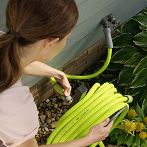 FlexZilla HFZG510YWS SwivelGrip® Garden Lead-in Hose, 5/8" x 10', 3/4" - 11 1/2 GHT Fittings