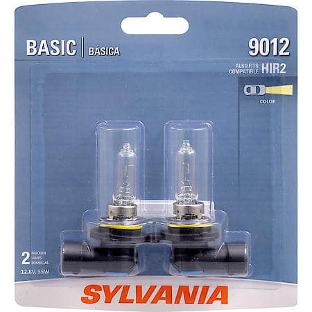 Sylvania Automotive AM4298313F1 Sylvania 9012 Basic Halogen Headlight Bulb,2 Pack