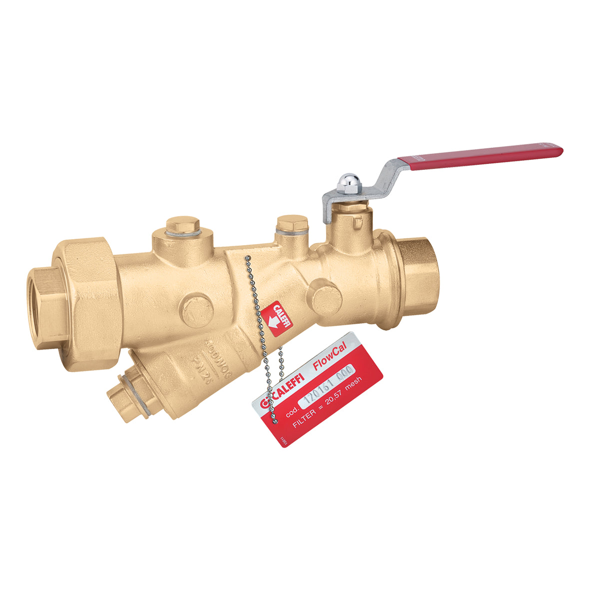 Caleffi 120151A 000 FlowCal Y-Strainer 3/4" NPT w/ball Valve