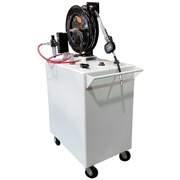 American Lube 120BC-R25D 120-Gallon Single-Wall Bench Tank Package on Casters