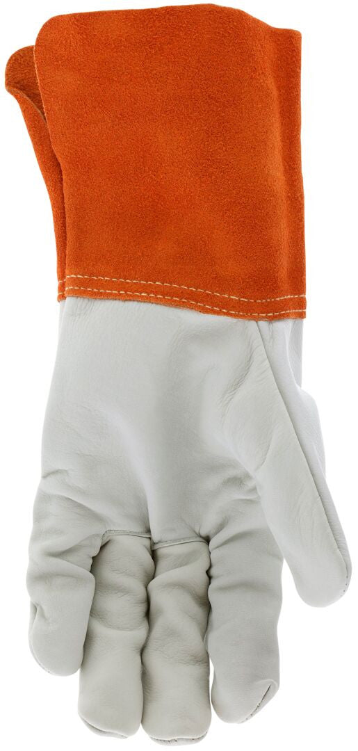 MCR SAFETY 4950M Grain Leather Gauntlet Cuff Sewn W/Kevl (1 PR)