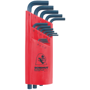 BONDHUS® 12195 15 Pc. Hex Long Wrenchset 1.27-10Mm