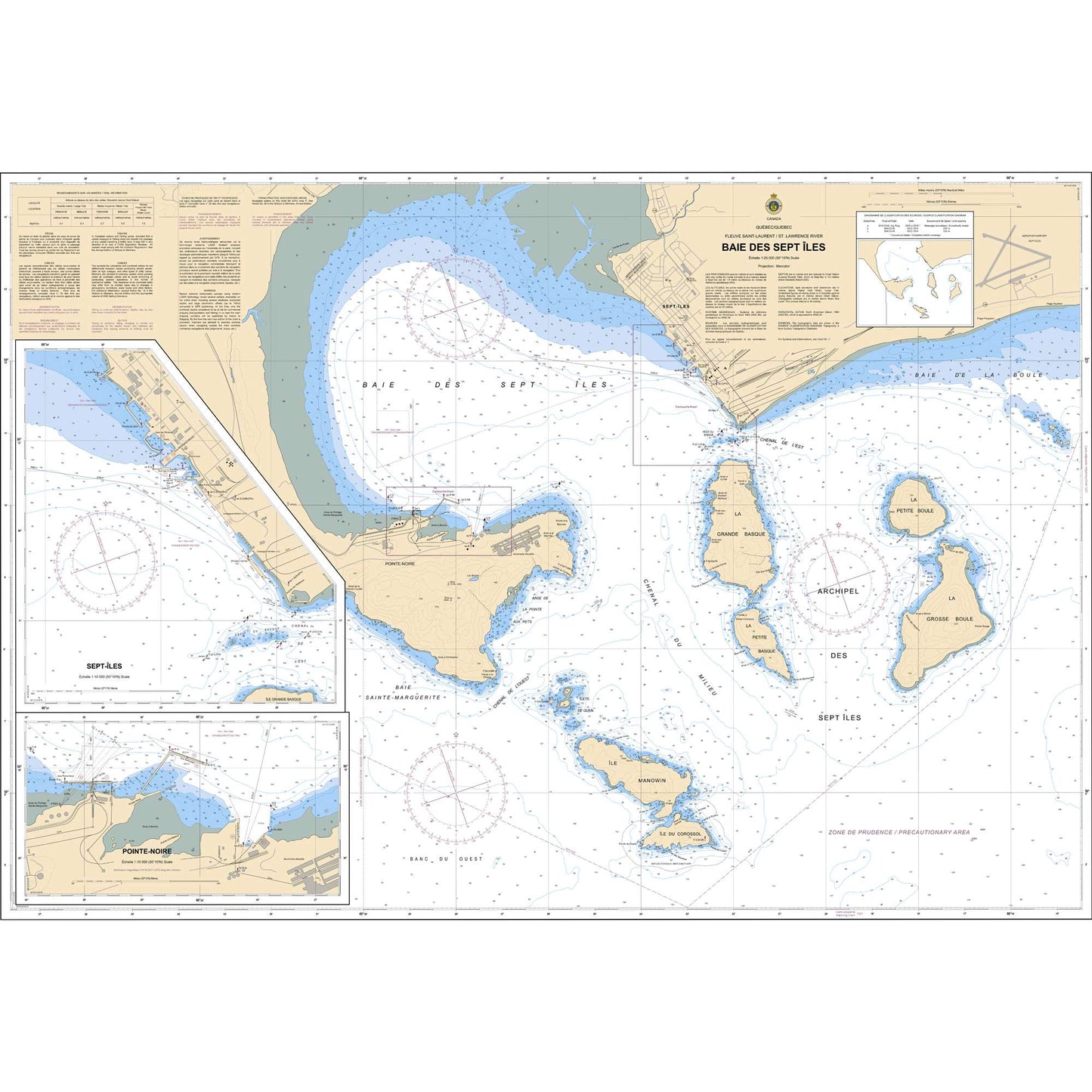 Paradise Clay CAN1220 CHS Chart Baie des Sept-Îles