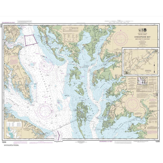 Paradise Clay NO_12230 HISTORICAL NOAA Chart Chesapeake Bay Smith Point to Cove Point