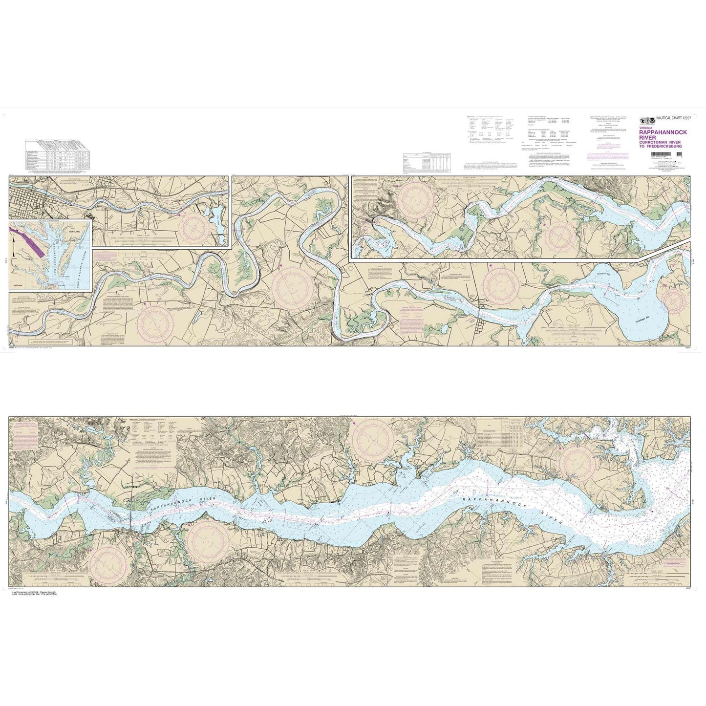 Paradise Clay NO_12237 HISTORICAL NOAA Rappahannock River Corrotoman River to Fredericksburg