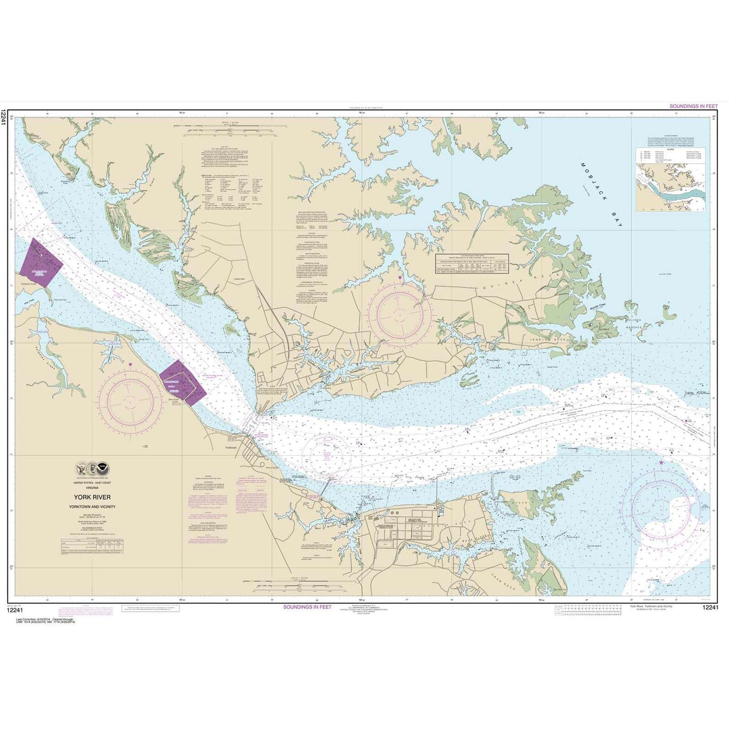 Paradise Clay NO_12241 HISTORICAL NOAA Chart York River Yorktown and Vicinity