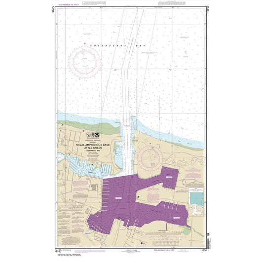 Paradise Clay NO_12255 HISTORICAL NOAA Chart Little Creek Naval Amphibious Base
