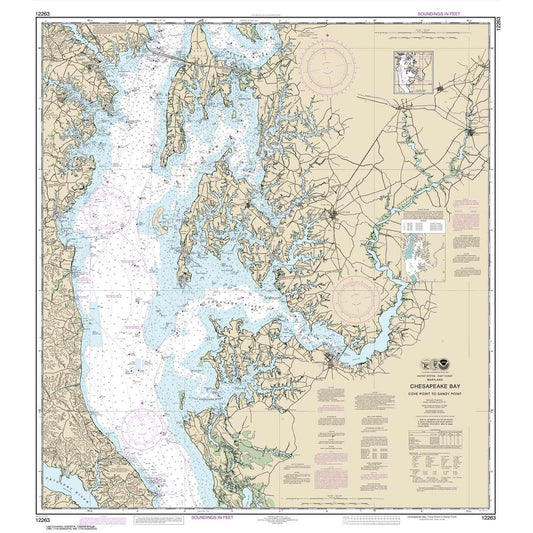 Paradise Clay NO_12263 HISTORICAL NOAA Chart Chesapeake Bay Cove Point to Sandy Point