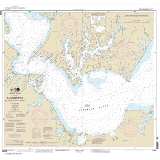 Paradise Clay NO_12284 HISTORICAL NOAA Chart Patuxent River Solomons lsland and Vicinity