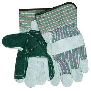 MCR Safety 1230DP Split Leather Double Palm Work Gloves C Grade Shoulder Leather 2.5 Inch Rubberized Safety Cuff (1 DZ)